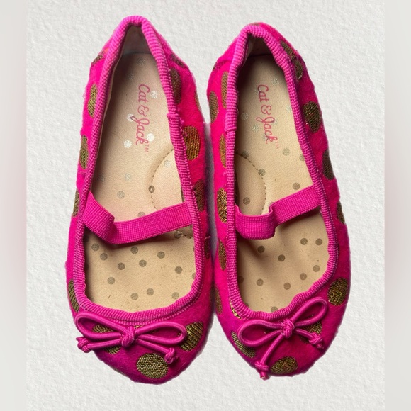 Polka Dot Pink & Gold Cat & Jack Flats - Picture 4 of 4